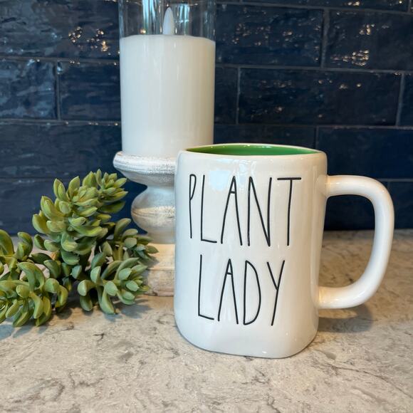 Rae Dunn PLANT LADY mug - White with Green Interior - Picture 1 of 4
